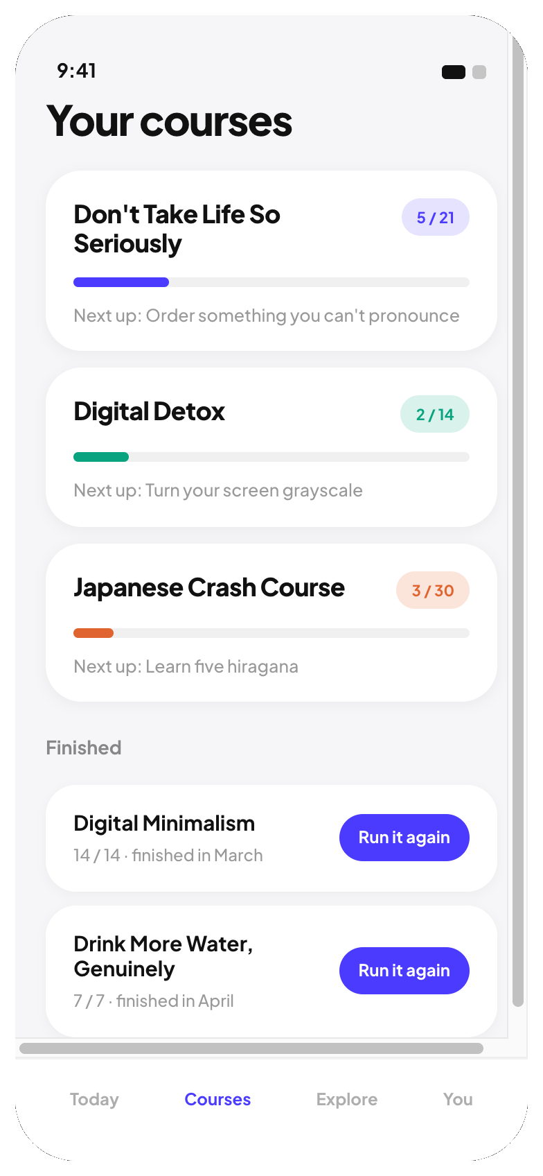 Dabble Courses-Screen