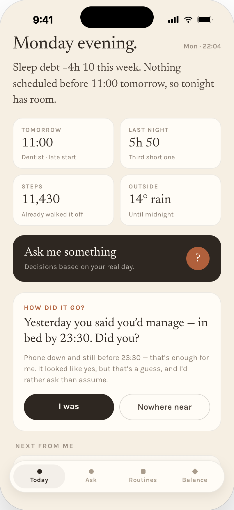 Mom? Onboarding — Clay-Marke und Intro